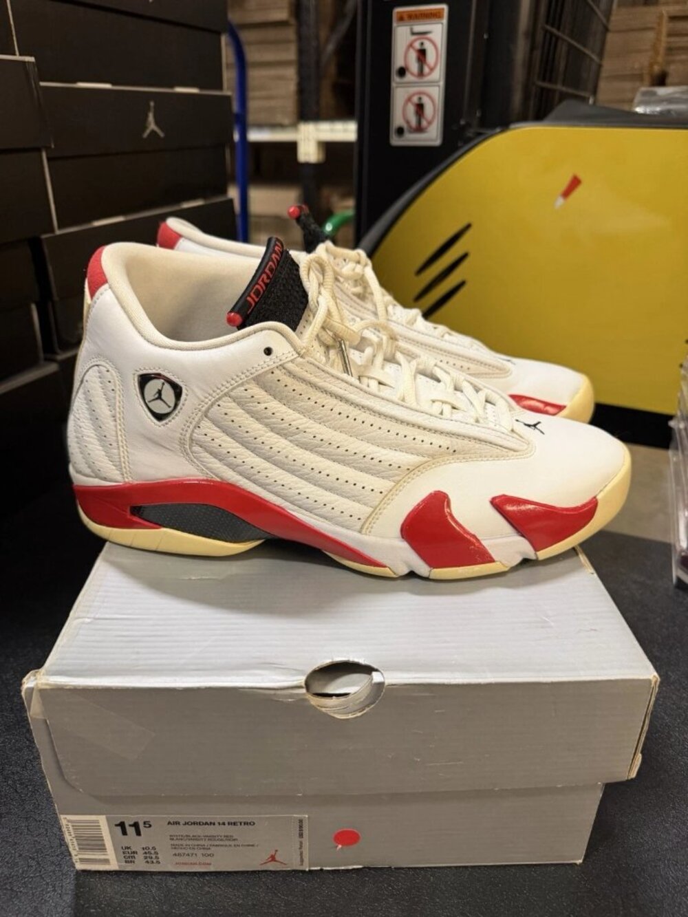 WORN Men’s Air Jordan 14 Retro Rip Hamilton 487471-100 Size 11.5 WITH BOX
